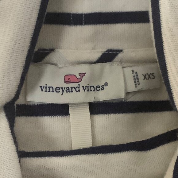 Vineyard Vines Striped Cowl Neck Pullover Sweater Women Sz XXS Cotton Blend - Picture 4 of 8